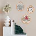 PATIKIL 2 Pieces 6 Inch Embroidery Hoops Round Adjustable Beach Wood Circle Cross Stitch Hoop Ring Bulk for Embroidery Art Craft Handy Sewing Decoration