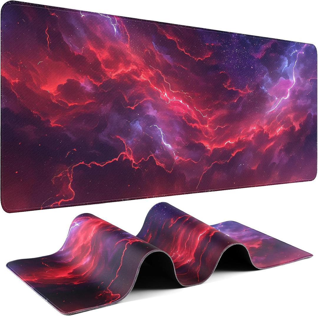 Mouse Pad Gaming - Desk Mat for Keyboard and Mouse - Large Mouse Pads for Desk, Gaming Mousepad with Non-Slip Base, Desks Pad (31.5" X 11.8") for Game, Office and Home, 31.5L x 11.8W inches
