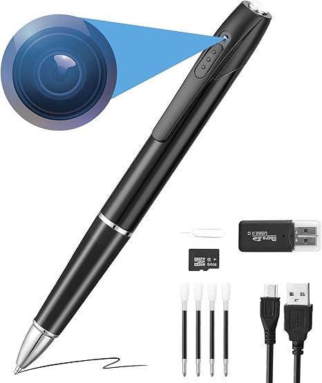 CBHLPLK 1080P HD Spy Camera, 64GB Mini Body Cam, Hidden Cameras, Mini Camera, Rechargeable Small Pocket Cam, Suitable for Feetings, Classrooms, Business Negotiations