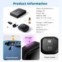 Cat Litter Deodorizer, Rechargeable Air Ionizer with Built-In Fragrance Oil Box, Plug-In or Cordless Use