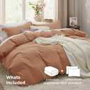 Bedsure Taupe Duvet Cover Full Size - 3 Pieces Prewashed Extra Soft Cotton-Like Bedding Set, Includes 1 Duvet Cover 80x90 Inches with Zipper Closure & 2 Pillow Shams, Comforter Not Included