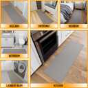 Ottomanson Hallway Runner Rug 20" x 53" Non Slip Solid Area Rugs Easy to Clean Laundry Rug Runner Durable & Pet Friendly Floor Carpet Runners for Hallways Entryway Living Room Kitchen, Gray