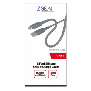 ZGear® Silicone Sync & Charge Cable For USB-C (3Pack)