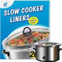 Slow Cooker Liners 20 Count Cooking Bags Extra Large Size Disposable Pot Liners, Fit 6QT to 10QT for Slow Cooker Cooking Trays Suitable for Oval & Round Pots 14"x 22", 20 Liners
