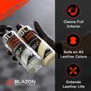 BLAZON Leather & Interior Cleaner + Leather Conditioner COMBO- All-in-one Kit- full car interior cleaner and revitalizing leather conditioner- Auto, Home, Office, Apparel & more