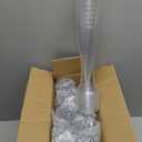 Bestluck 100 Pack Champagne Flutes Plastic, 4.5 oz Silver Glitter Plastic Disposable Stemware, Disposable Champagne Flutes for Party, Mimosa Bar, Wedding, Anniversary and Graduation