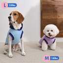 Hoodie for Small Dogs-M - Blue Cozy Pet Sleeveless Sweater | Spliced Hooded Vest,Soft & Warm Sweatshirt with Leash Hole for Easy Walk, Fall Winter Clothes Indoor Use (MChest 20.9")