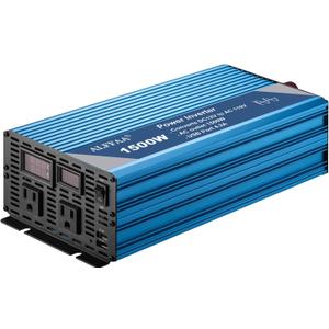 1500W Pure Sine Wave Inverter 12V to 110V with Built-in 5V/2.1A USB Port,Hardwire Terminal, LCD Display,12V DC to 120V AC Converter for Home, RV, Truck (1500W)