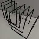 HPC DECOR 6PCS Black Metal Pizza Stands for Tables- Pizza Pan Riser Rack Holder- Food Display Riser Stands for Party Buffet Table Platter Tray- Metal Display Stands for Home, Restaurant, Catering