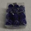 Namalu Royal Blue 24 Pcs 1.57 Inches Velvet Ornaments for Christmas Tree Decor, Mini Flocked Christmas Balls Decoration Glitter Hanging Tree Ornaments for Holiday Rustic Modern Party Decor