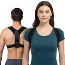 Posture Corrector for Men & Women  Adjustable Back Brace for Shoulder, Neck & Upper Back Support  Breathable, Comfortable, Invisible Under Clothing  Helps Relieve Back, Neck & Shoulder Pain - Size (Small)