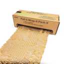 IDL Packaging HexcelWrap Cushioning Kraft Paper 15.25" x 300' in Self-Dispensed Box  Brown Eco-Friendly Honeycomb Alternative to Bubble Wrap  Innovative Packing Paper Roll for Shipping and Moving