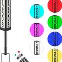 3 Side Solar Address Plaque, Lighted House Numbers for Outside, Waterproof RGBW Color Changing Remote Control, Led Illuminated Solar Address Sign with Stakes for Garden Street Home Yard