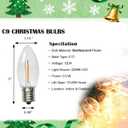 C9 LED Outdoor Christmas Lights,C9 String Lights with Quick Clips,for Xmas House Roof Gutter,Plug in & Connectable,50FT 50 Light,Warm White