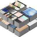 SpaceAid Drawer Organizer Clothes, 12 Pack Dresser Organizer Bins for Nursery, Closet Organization and Storage Dividers for Clothing, Baby Clothes, Underwears, Socks (Grey)