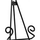 Red Co. Decorative Curved Plate Stand and Art Holder Easel in Black Finish - 13"