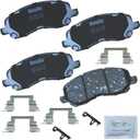 Bendix Priority1 CFC866 Ceramic Front Brake Pads for Select Models Chrysler 200,Cirrus,Sebring,Dodge Avenger,Caliber,Stratus,Jeep Compass,Patriot,Mitsubishi ASX,Eclipse,Galant,Lancer,Outlander