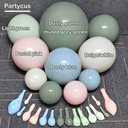 Dusty Green Pink Blue Balloon Arch Double Stuffed Pastel Pink Dusty Blue Light Sage Green White Latex Balloon Garland Kit for Boho Baby Shower Birthday Gender Reveal Tea Valentine Party Decoration