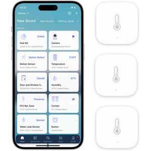 Aqara Zigbee Temperature and Humidity Sensor-3 Pack, Wireless Thermometer Hygrometer for Home Automation, Remote Monitoring, Aqara Hub Required, Compatible with Apple HomeKit, Alexa, Works with IFTTT