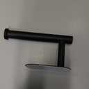 Toilet Paper Holder - Self Adhesive Toilet Paper Holder Wall Mount for Bathroom, SUS 304 Stainless Steel Command Strip Toilet Paper Roll Holder Stick On Wall, No Drilling - Matte Black (1PCS)