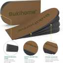 Adjustable Heel Lift Inserts for Shoes - Bukihome Orthopedic Shoe Lift for Uneven Legs 4 Layers Height Increase Insole for Heel Pain,Heel Spur,Achilles Tendonitis, Large