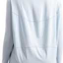 Cotton Shirts Long Sleeve Workout Tee for Women Loose Fit Athletic Yoga T-Shirts Casual Boat Neck Fall Tops (Blue, S)