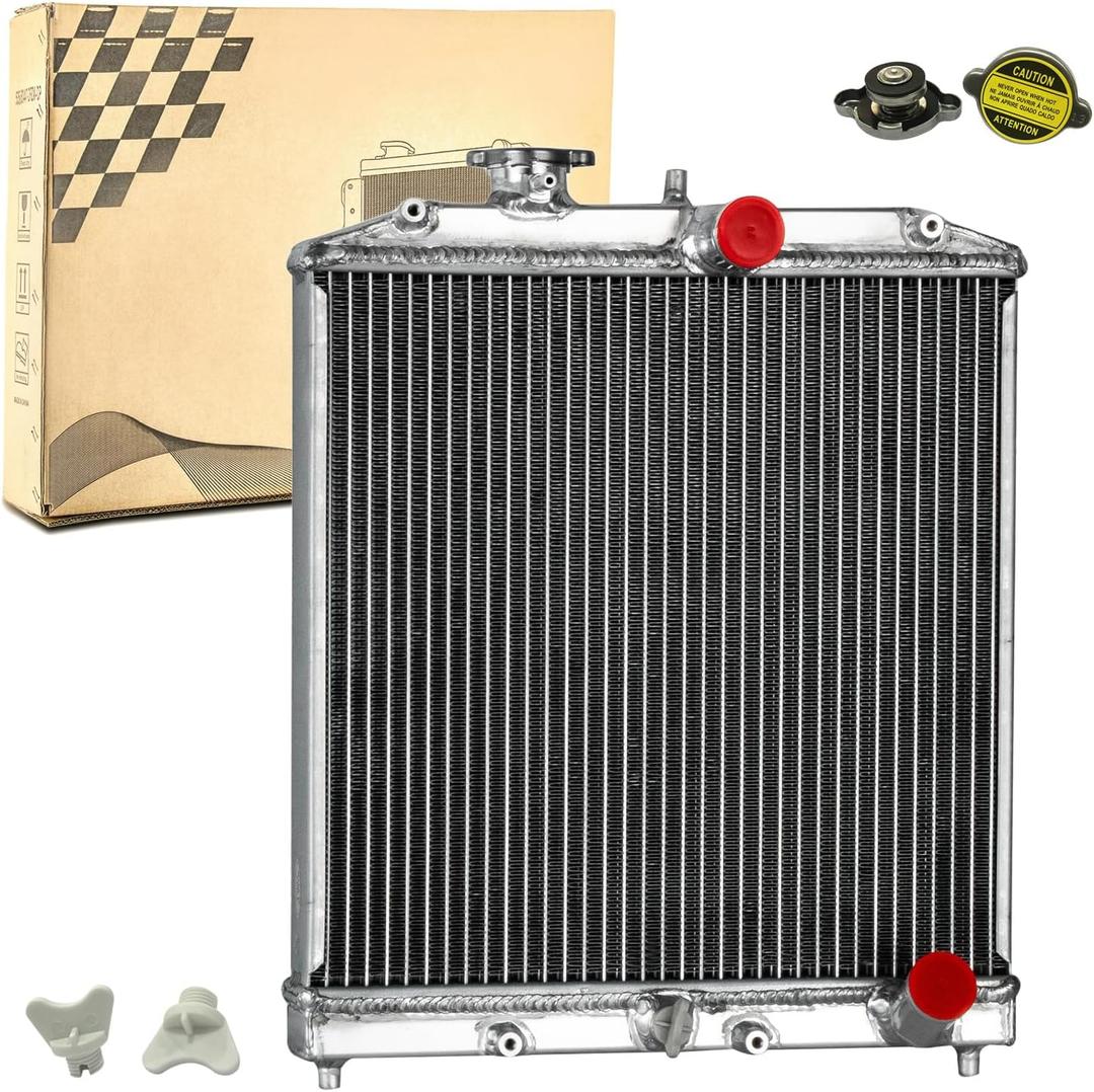 3 Row Aluminum Radiator Compatible with 1992-2000 Honda Civic EG EK Del Sol Integra D16 D15 B16 B18 1992 1993 1994 1995 1996 1997 1998 1999 2000 Full Aluminum Radiator for Honda