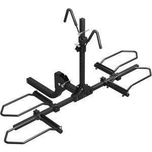 2 Bike Racks for Tow Hitch 180 lbs Capacity for Bikes, Electric eBikes, Fat Tire, Road Bikes and MTB, Tilting Folding E-Bike Rack for Car SUV Pickup Truck RV Camper - 2 inch Receiver