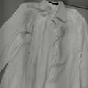 J.VER Womens Dress Shirts Long Sleeve Button Down Shirt Wrinkle-Free Business Casual Blouse Office Work Tops (Small, White)