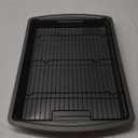 GoodCook 15 x 10.5 Nonstick Carbon Steel Baking Pan & Raised Wire Rack  Pizza Crisper, Crispy Bacon, Multipurpose Cooking Sheet Pan, Cooling Rack, Kitchen Cookware Set, Dishwasher Safe