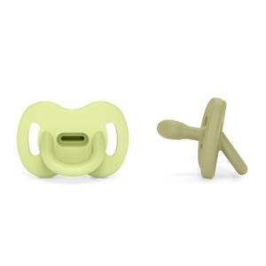 Color Essence SX PRO Silicone Baby Pacifier 2Pk, Made with 100% Soft Silicone, Baby Essentials Perfect for Breastfeeding Babies, Designed in Spain, 0-6 Mths, Green