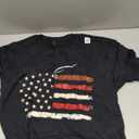 Fun Cigar Smoking USA American Flag 4th of July Smoke Mens T-Shirt, Size S