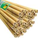 Jollybower 1" D 93IN (Approx 8 Feet) Bamboo Stakes 50 Pack, Thicker Heavy-Duty Plant Stakes, Natural Garden Stakes for Bean, Tomato, Bean, Flowers, Trees Potted and Climbing Plant Support