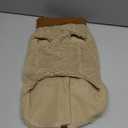 Sherpa Fleece Dog Jacket with Built-in Harness Zip-Up Teddy Coat with D-Ring for Small to Medium Dogs (L)