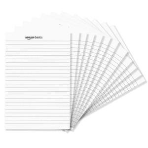 Amazon Basics Narrow Ruled 5 x 8 inch Writing Pad, 72 Count (6 Packs of 12), White
