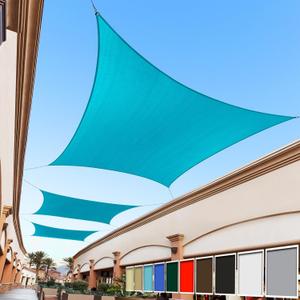 Royal Shade 10' x 16' Turquoise Rectangle Sun Shade Sail RS-SLR, UPF50+ 95% UV Blockage, 200GSM Commercial Standard Heavy Duty, Water & Air Permeable Canopy Fabric for Patio (We Make Custom Sizes) Royal Shade 10' x 16' Turquoise Rectangle Sun Shade Sail RS-SLR, UPF50+ 95% UV Blockage, 200GSM Commercial Standard Heavy Duty, Water & Air Permeable Canopy Fabric for Patio (We Make Custom Sizes)