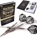 US Darts CUESOUL Black Scorpion 24 Grams 90% Tungsten Steel Tip Dart Set + Bonus Upgrade Kit