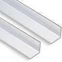 Blulu 2 Pcs Aluminum Angle Stock 48" Long x 1 1/2" Wide x 1/8" Thick, Aluminum Angle Iron Trim Angled Metal Bar