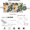 HAOKHOME Boho Peel and Stick Wallpaper Tropical Floral Removable Contact Paper Stick on Wallpaper for Accent Wall Living Room 17.3in x 118in (Yellow/Pink/Green)