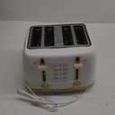 West Bend Timeless 4-Slice Toaster, White Gold