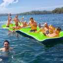 Big Floating Water Mat Lily Pad Floating Mat for Lakes (9'L x 6'W, Blue&Green)