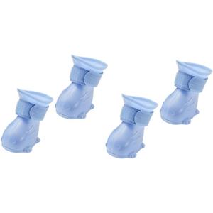 BESPORTBLE 4Pcs Rain Shoes for Dogs Non Slip Dog Boots Tep Material Outdoor Dog Rain Footwear for Wet Weather Protection
