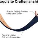 STIROLL Slim Leather Bands Compatible with Apple Watch Band 38mm 40mm 41mm 42mm 44mm 45mm 46mm 49mm, Top Grain Leather Watch Thin Wristband for iWatch Ultra SE Series 10/9/8/7/6/5/4/3/2/1