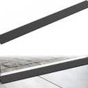 Nilight 1" Rise Threshold Ramp for Doorways, 39.4" Wide Low Profile Cuttable Rubber Wheelchair Access Door Ramp for Doorway, Curb, Home Steps, Bathroom