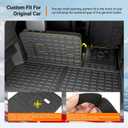 powoq 7&8 Seats Cargo Mat Compatible with 2024-2026 Chevy Traverse Trunk Mat GMC Acadia 25-26 Buick Enclave Trunk Liner TPE Cargo Backrest Liner Replacement for 24-26 Traverse Accessories