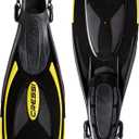 CressiFins, Black/Yellow, S/M US Man 6½-8 US Lady 7½-9 EU 38/41