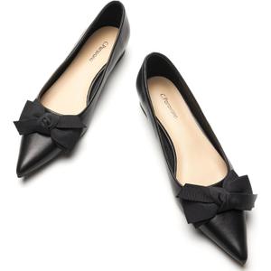 C.Paravano Flats for Women | Womens Flats | Pointed Toe Flats for Women | Ballet Flats | Women's Flats Black (8)