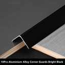 Aluminium Alloy Metal Corner Guards 10 Pcs Wall Corner Protector 1.2" x 1.2" x 48" Wall Corner Protection Decoration Black Pack of 10 Corner Guards 20 Ga/1 mm Thickness