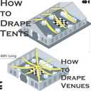 50ftx40ft Light Yellow Ceiling Curtain for Wedding Parties | 10 Panels Wrinkle-Free 40 FT Long Tent Draping Curtains for Wedding, Birthday & Theme Parties, 40ft Height with Rod Pocket
