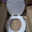 BEMIS 500EC 390 Toilet Seat with Easy Clean & Change Hinges, 1 Pack Round, Cotton White
